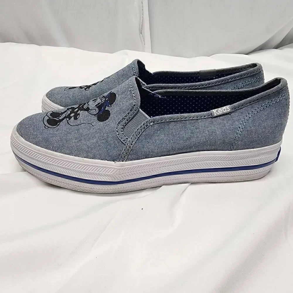 Keds Disney Minnie Mouse Shoes Flats Blue Deck Womens Size 5.5